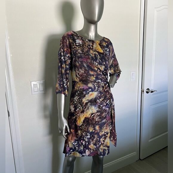 CATHERINE MALANDRINO size 4 P silk floral flowy dress in excellent condition - Picture 13 of 13
